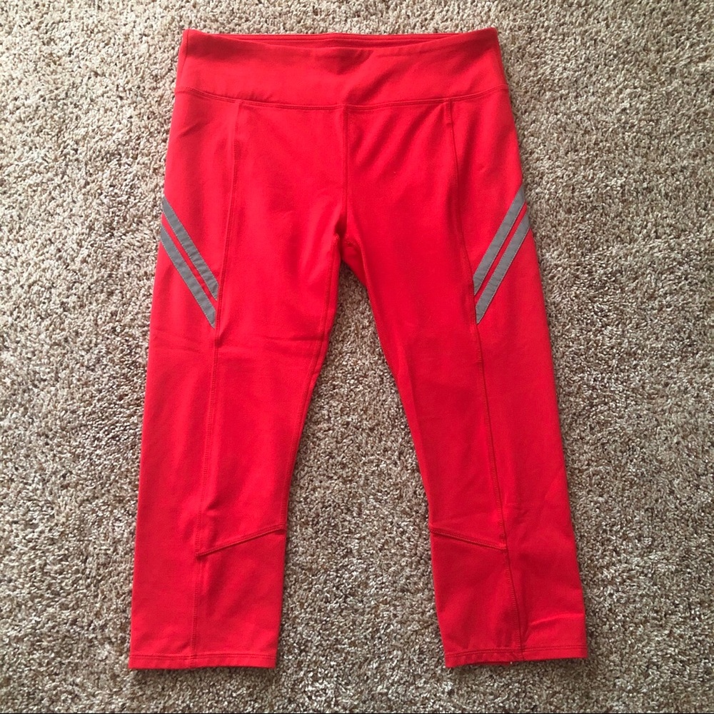 Fabletics Red Aria Capri Leggings